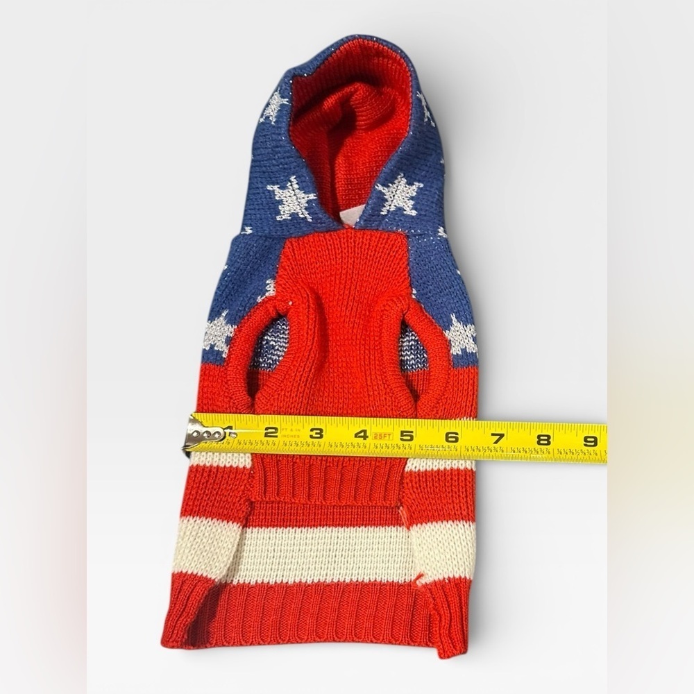 NWOT Worthy Dog American Flag Knit Sweater XS - Picture 5 of 7